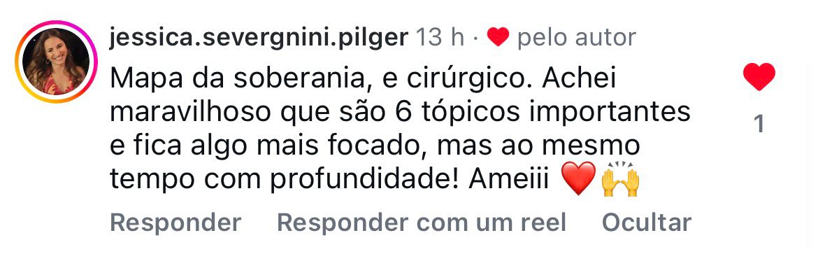 Comentário de jessica.severgnini.pilger sobre o Mapa da Soberania